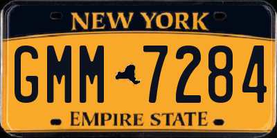 NY license plate GMM7284