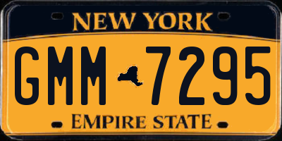 NY license plate GMM7295
