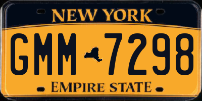 NY license plate GMM7298