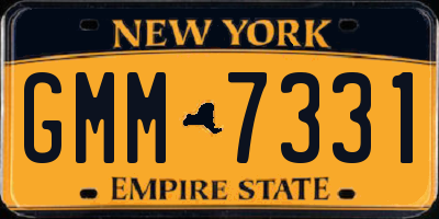 NY license plate GMM7331