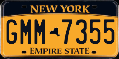 NY license plate GMM7355