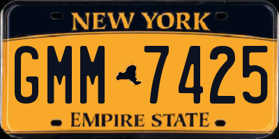 NY license plate GMM7425
