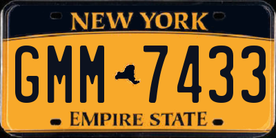 NY license plate GMM7433