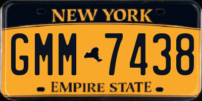 NY license plate GMM7438