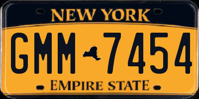 NY license plate GMM7454