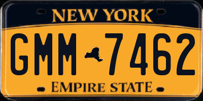 NY license plate GMM7462
