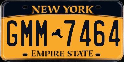 NY license plate GMM7464