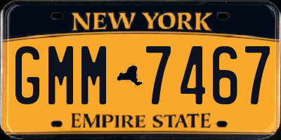 NY license plate GMM7467