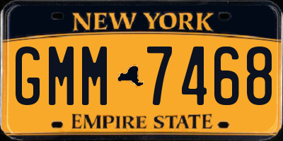 NY license plate GMM7468