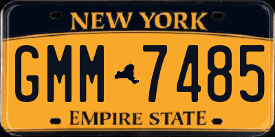 NY license plate GMM7485
