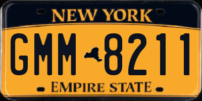 NY license plate GMM8211