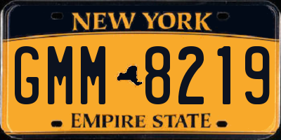 NY license plate GMM8219