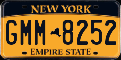 NY license plate GMM8252