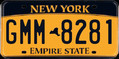 NY license plate GMM8281