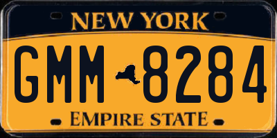 NY license plate GMM8284