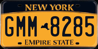 NY license plate GMM8285
