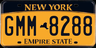 NY license plate GMM8288