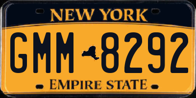 NY license plate GMM8292