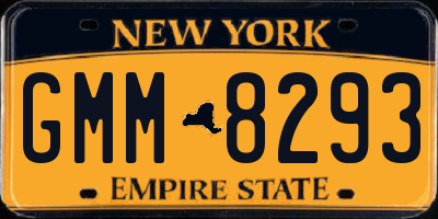 NY license plate GMM8293
