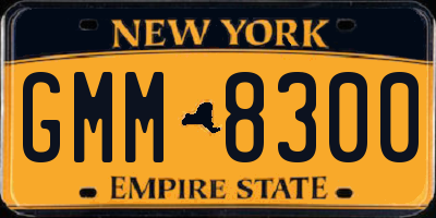 NY license plate GMM8300
