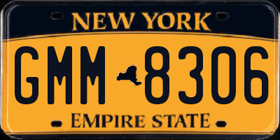 NY license plate GMM8306