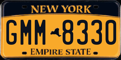 NY license plate GMM8330