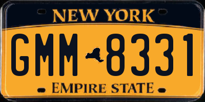NY license plate GMM8331