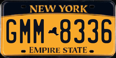 NY license plate GMM8336