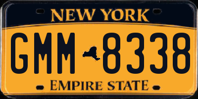NY license plate GMM8338