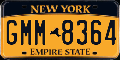 NY license plate GMM8364