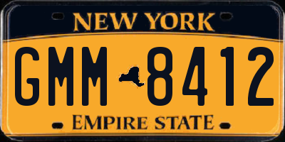 NY license plate GMM8412