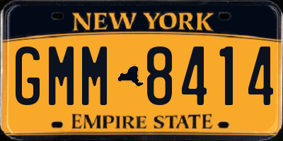 NY license plate GMM8414