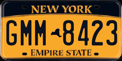 NY license plate GMM8423