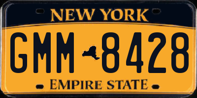 NY license plate GMM8428