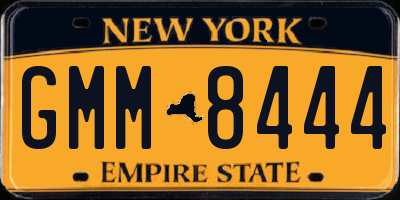 NY license plate GMM8444