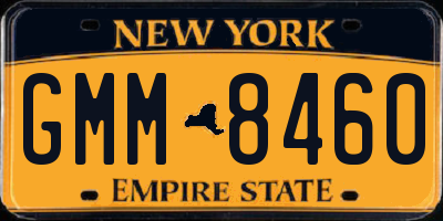 NY license plate GMM8460