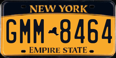 NY license plate GMM8464