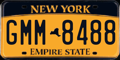 NY license plate GMM8488