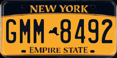 NY license plate GMM8492