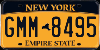 NY license plate GMM8495