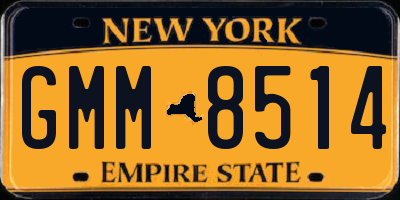 NY license plate GMM8514