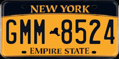 NY license plate GMM8524
