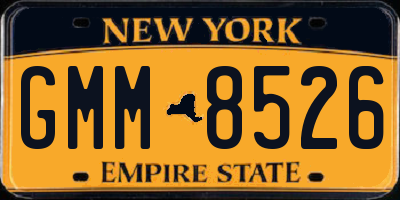 NY license plate GMM8526