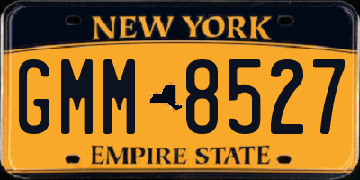 NY license plate GMM8527