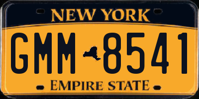 NY license plate GMM8541