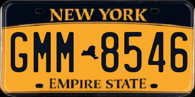 NY license plate GMM8546