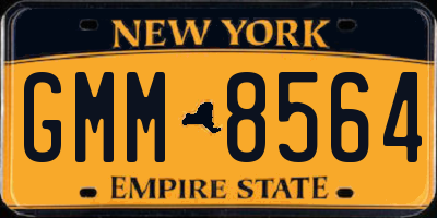 NY license plate GMM8564