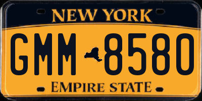 NY license plate GMM8580