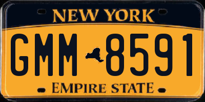 NY license plate GMM8591