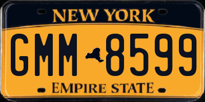 NY license plate GMM8599